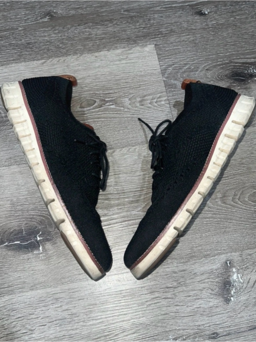 Cole Haan Men's Black Knit Lace-Up Casual Sneakers